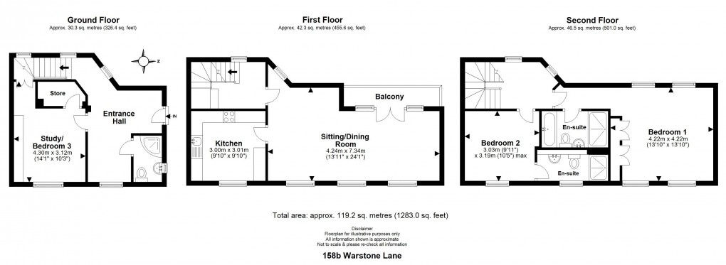 Floorplan for Warstone Lane, Birmingham