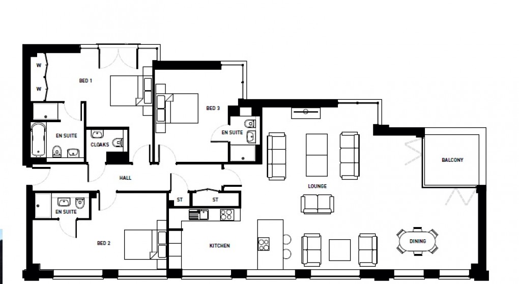 Floorplan for Water Street, Birmingham