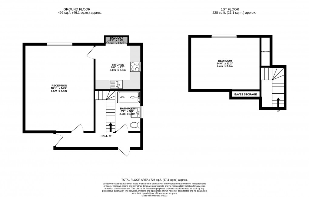 Floorplan for Moseley, Birmingham