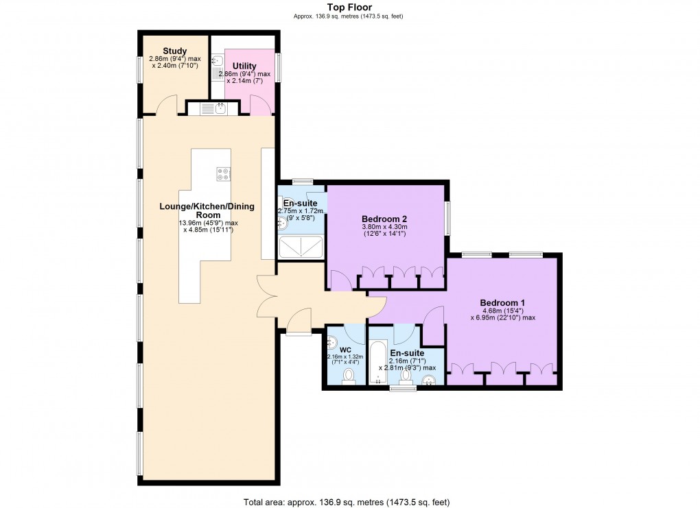 Floorplan for St. Pauls Square, Jewellery Quarter, Birmingham, West Midlands